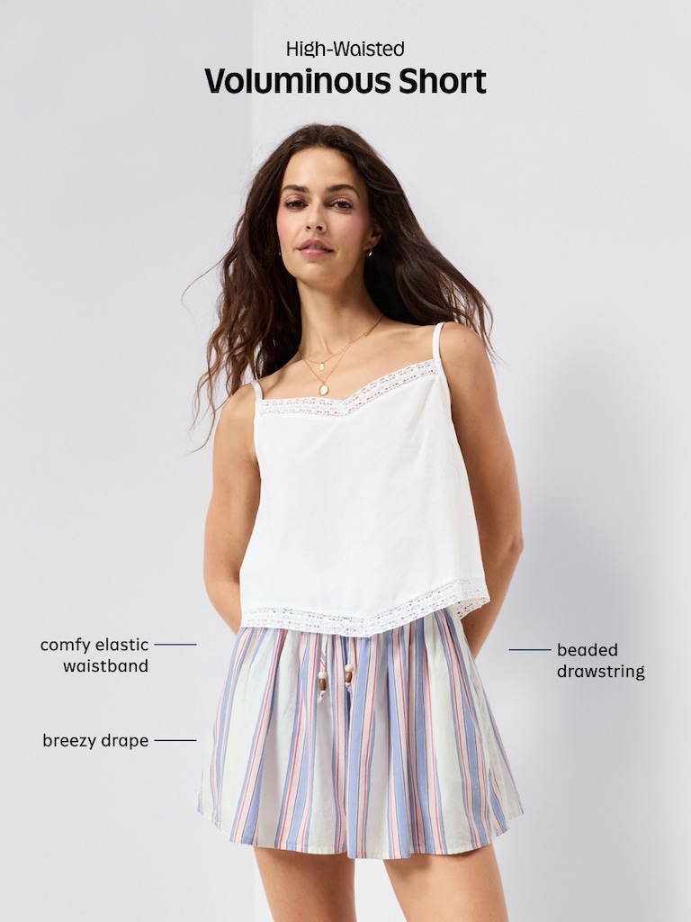 High-Waisted Drapey Skirt Short