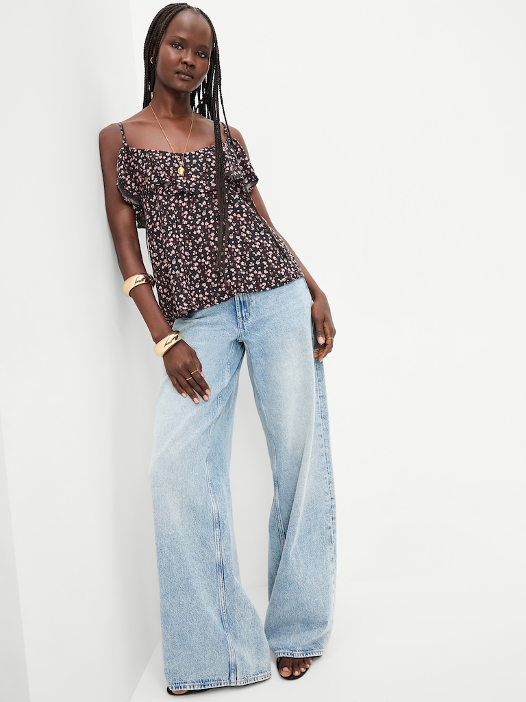 Ruffle-Front Tank Top