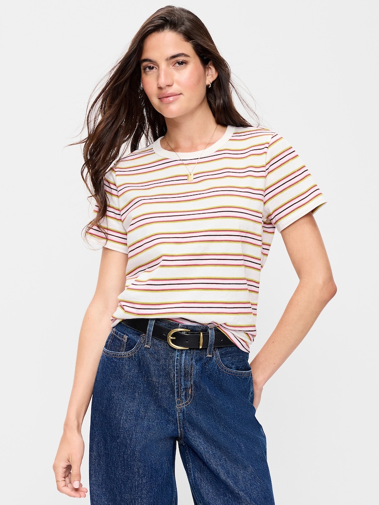 EveryWear Crew-Neck Striped T-Shirt
