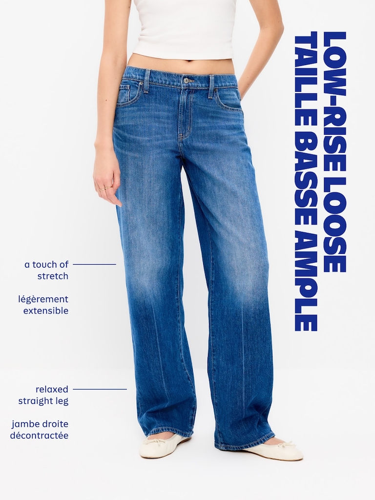 Low-Rise Loose Jeans