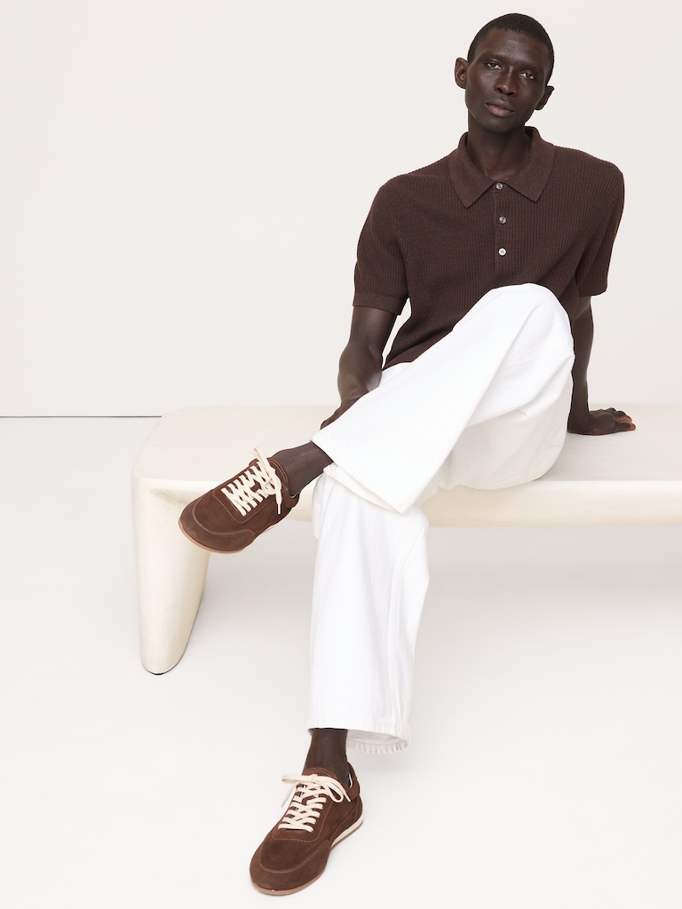 Italian Suede Low-Pro Sneaker