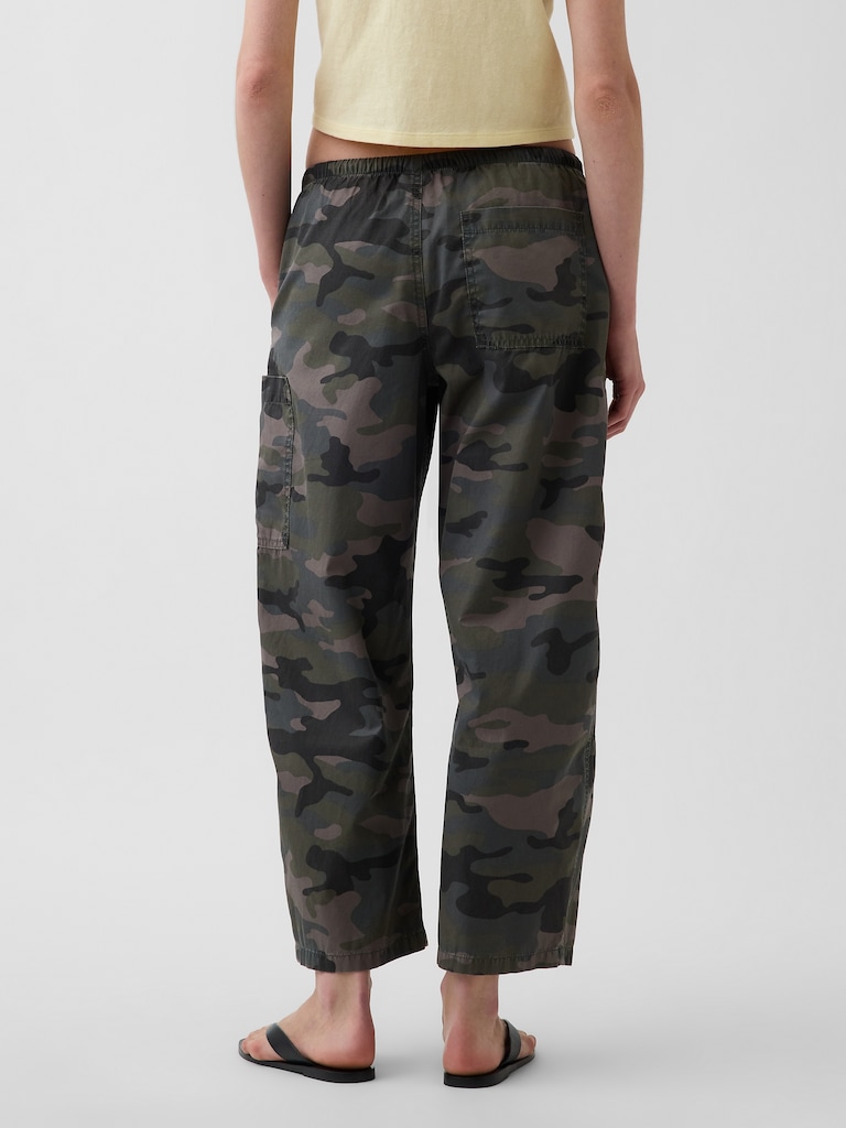 Mid Rise Twill Easy Barrel Utility Pants