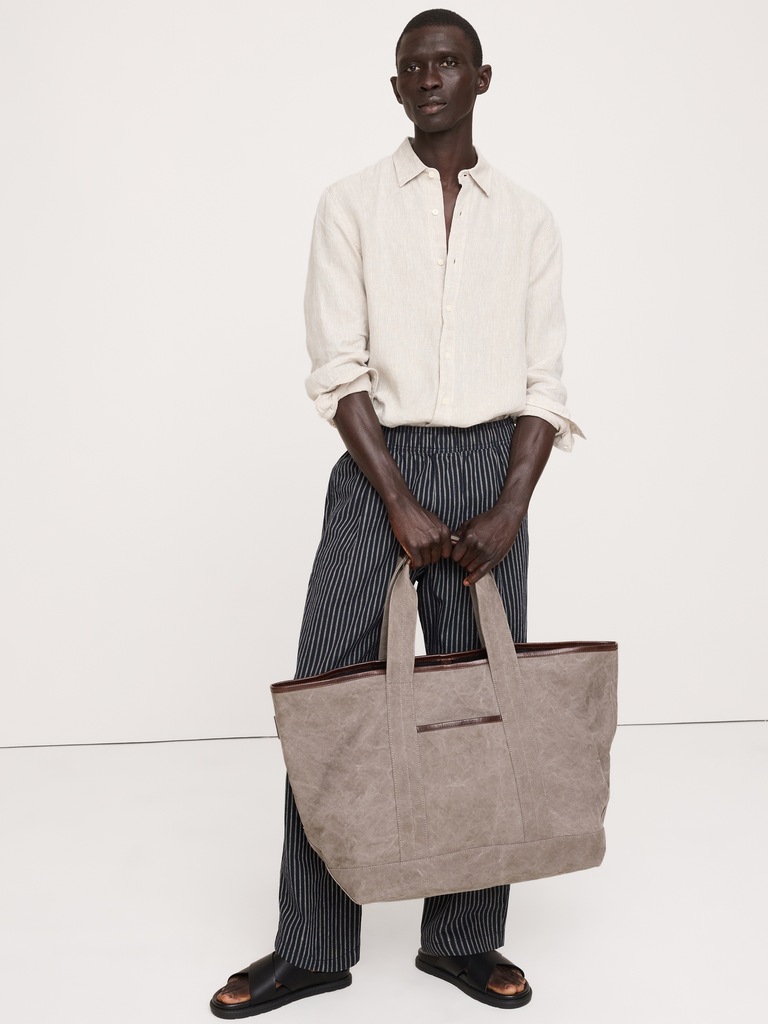 Canvas & Suede Weekend Tote