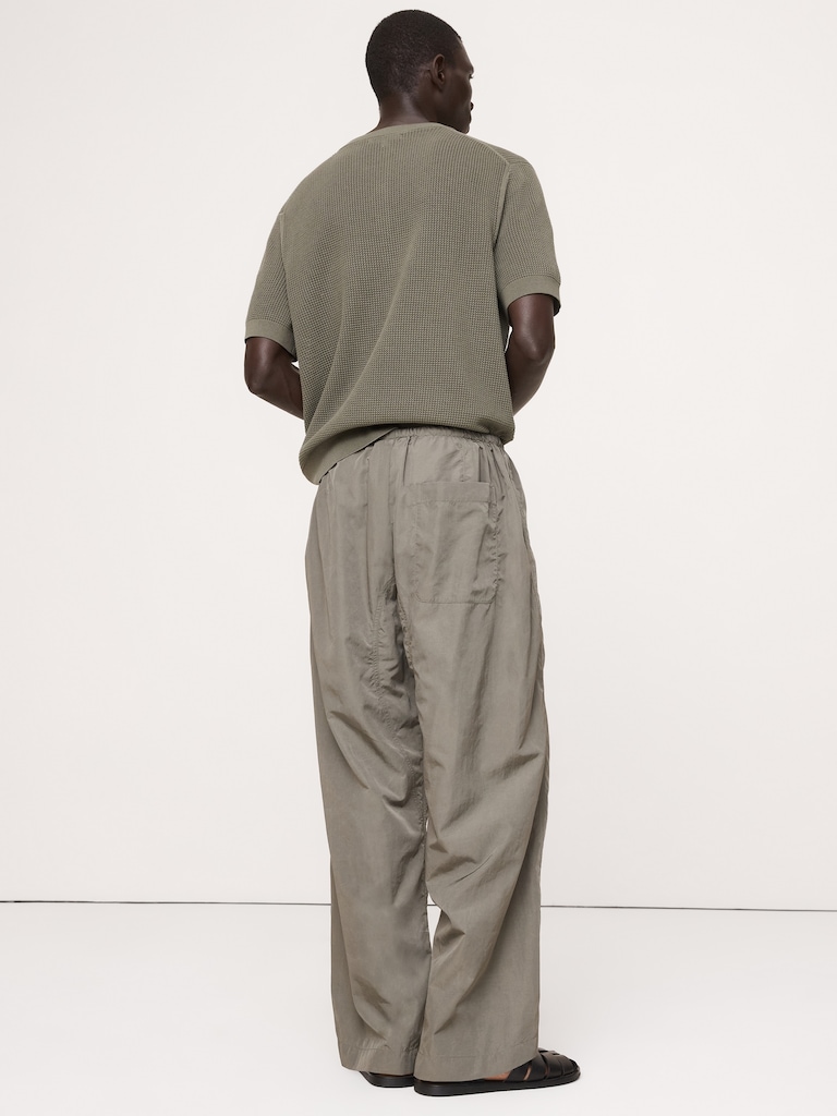 Loose Nylon Drawstring Pant