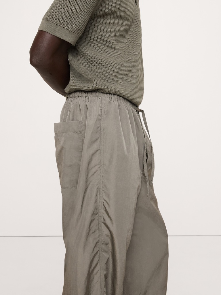 Loose Nylon Drawstring Pant