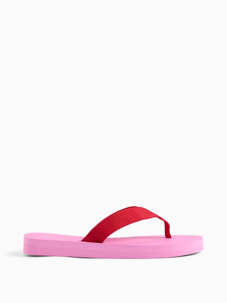 Canvas Platform Flip Flops