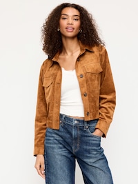 Classic Faux-Suede Jacket