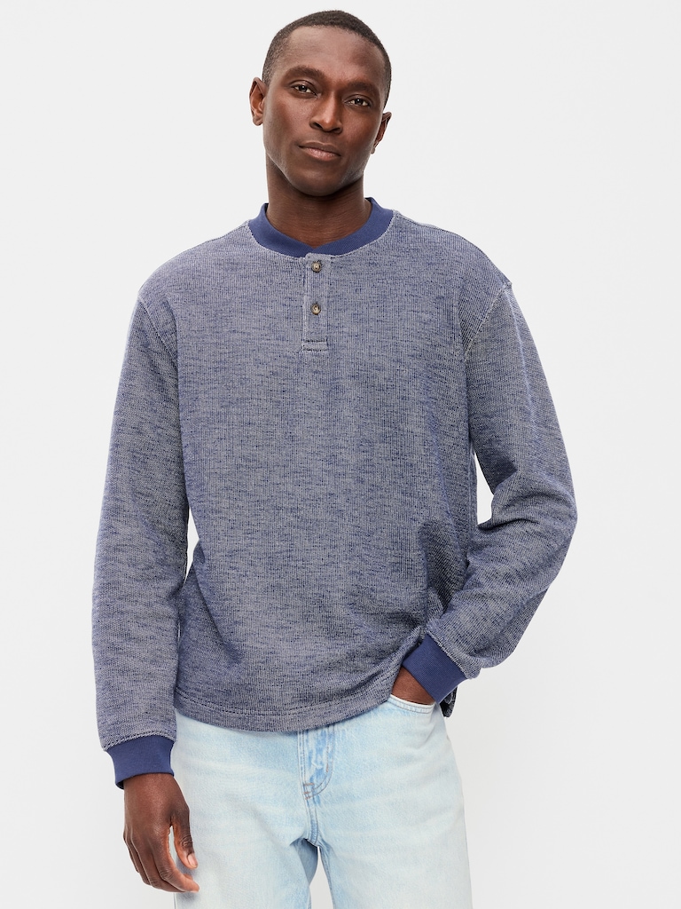 T-shirt henley en molleton