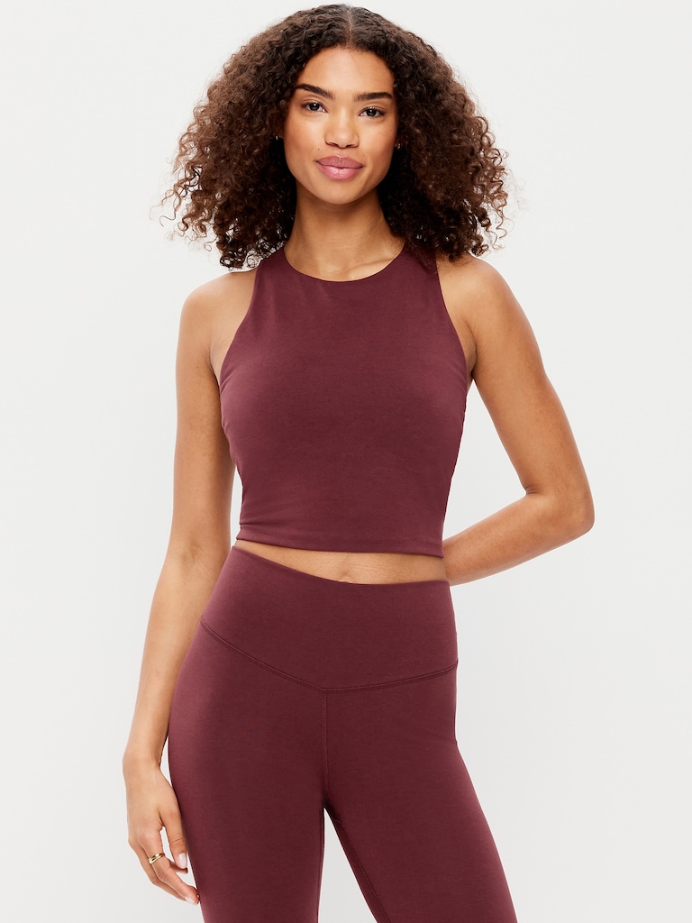 Medium Support PowerSoft High-Neck Racerback Sports Bra