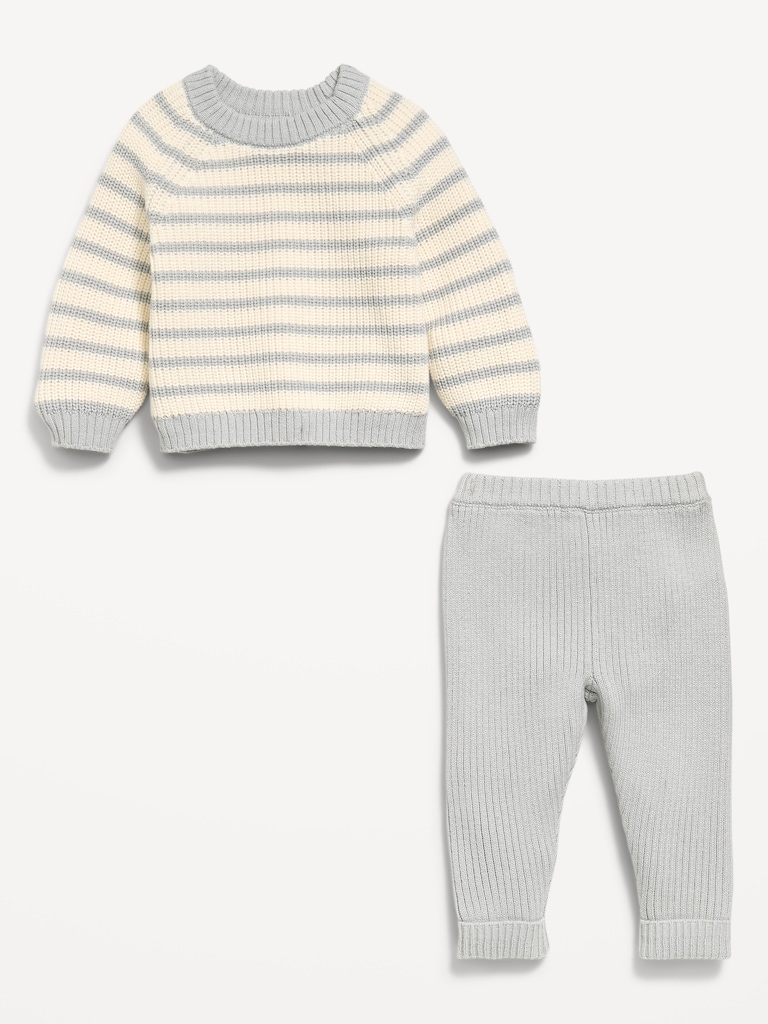 Cozy Ribbed Sweater and Leggings Set for Baby