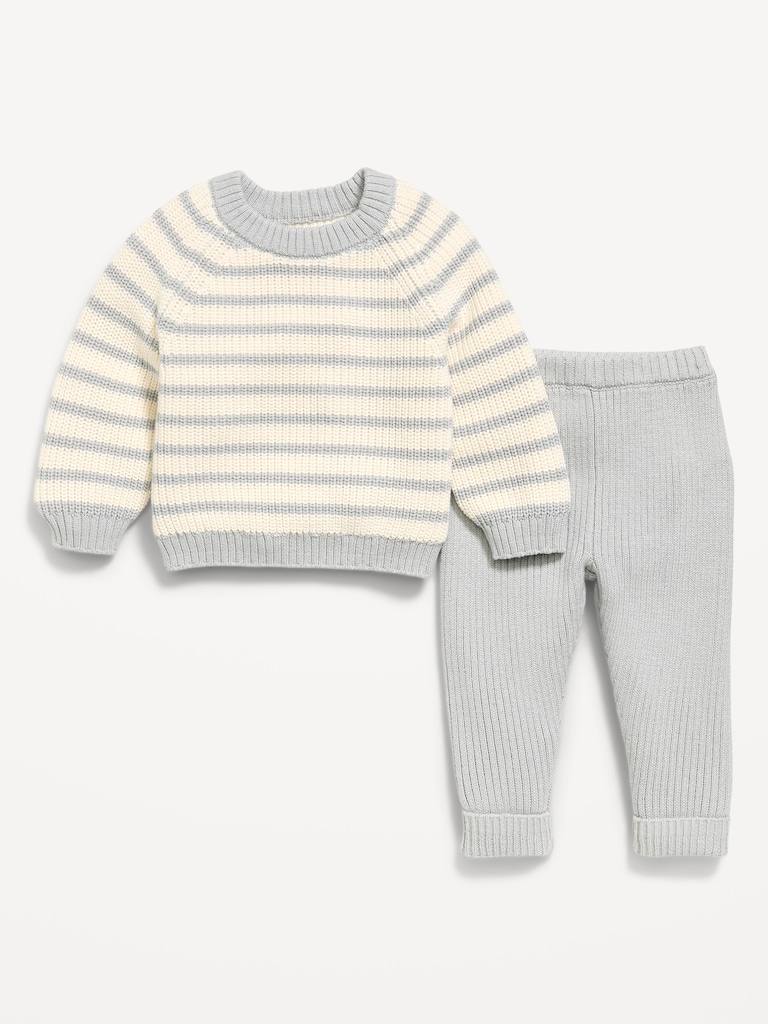 Cozy Ribbed Sweater and Leggings Set for Baby