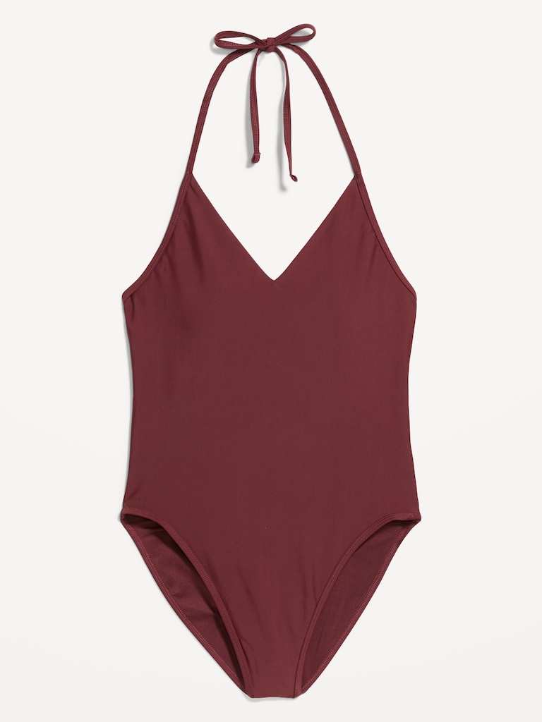 V-Neck Halter Swimsuit