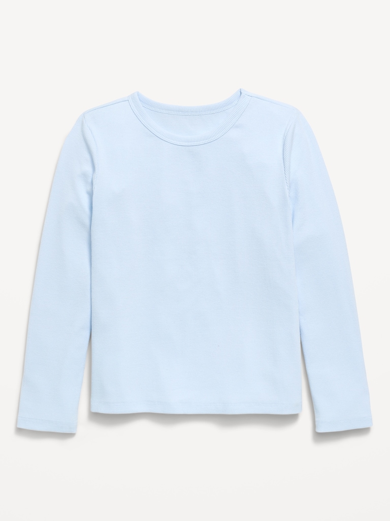 Softest Long-Sleeve Ribbed T-Shirt for Girls