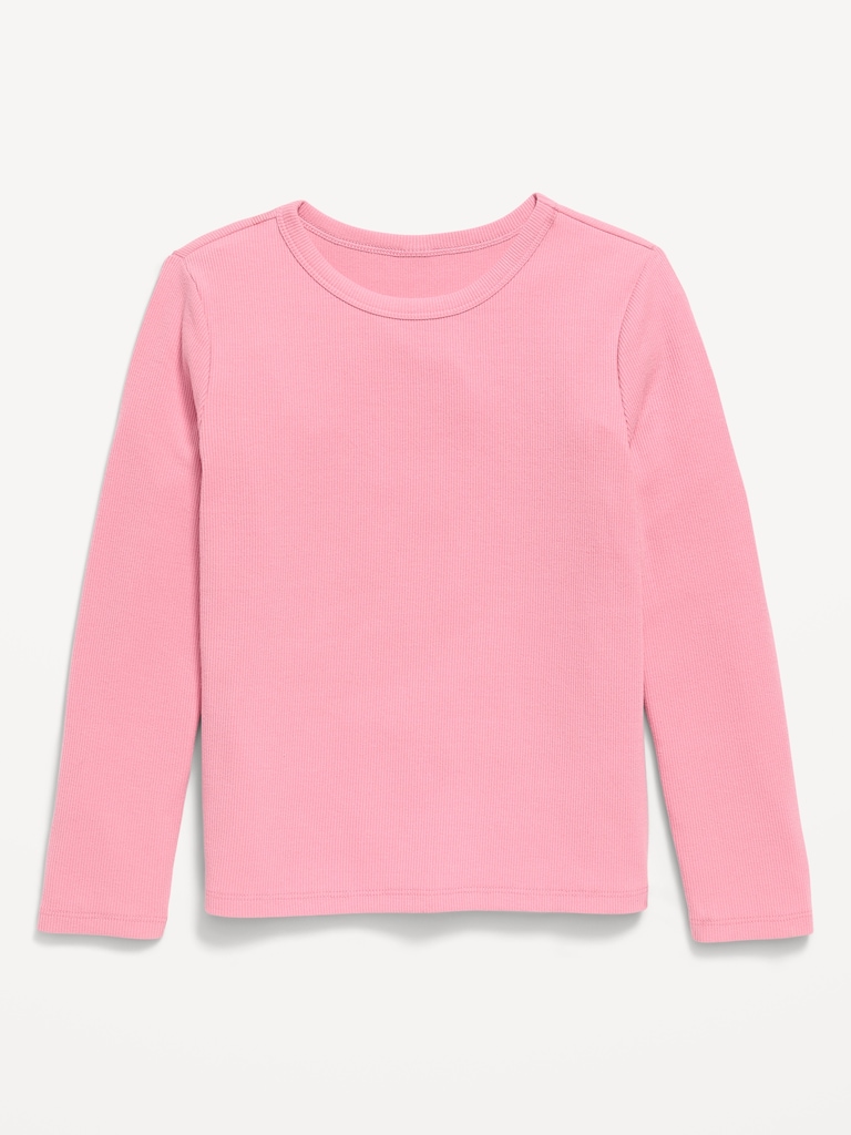 Softest Long-Sleeve Ribbed T-Shirt for Girls
