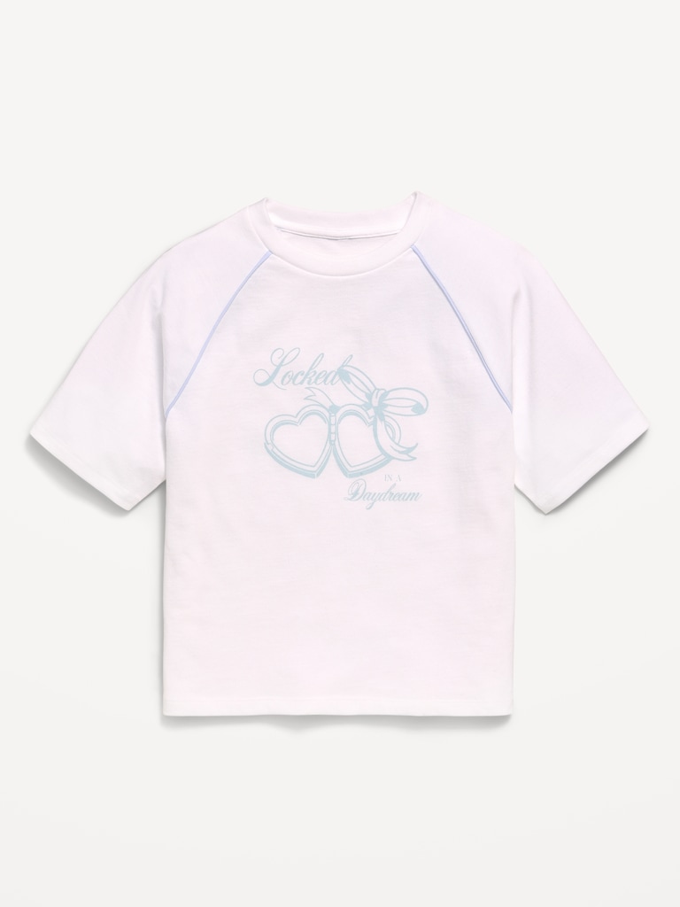T-shirt surdimensionné à manches courtes à imprimé pour fille