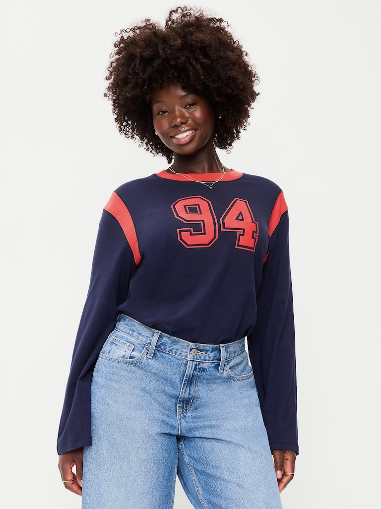EveryWear Long-Sleeve Graphic T-Shirt
