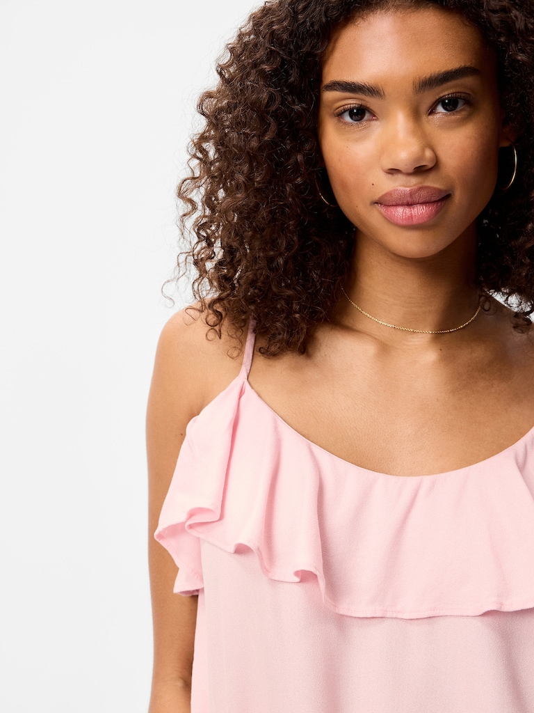 Sleeveless Ruffle Tank Top