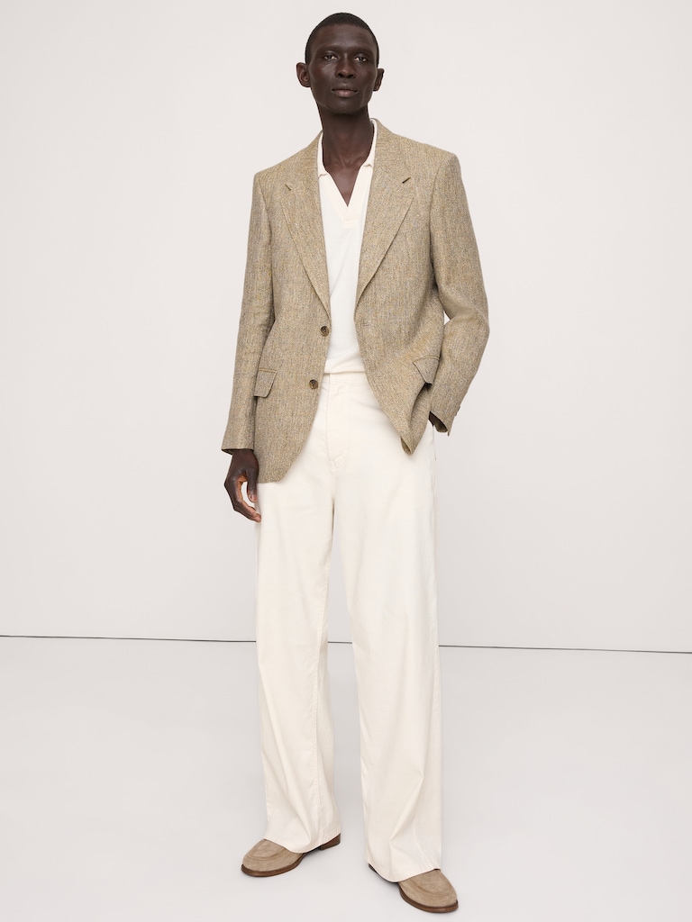Relaxed Italian Linen Suit Jacket