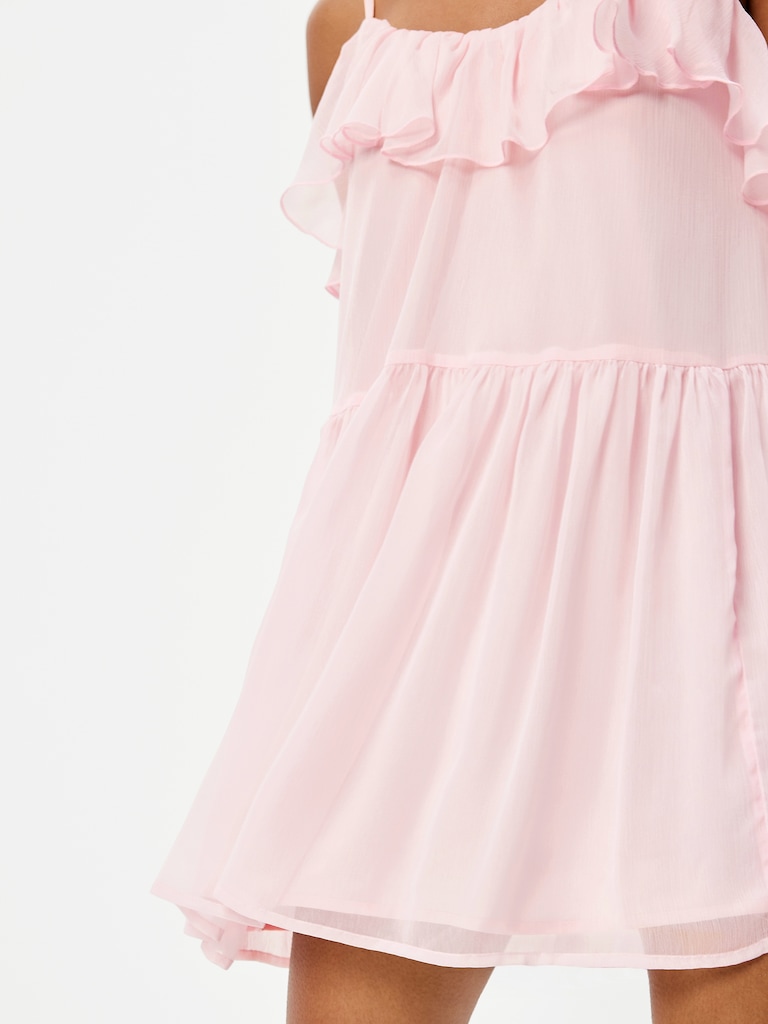 Ruffle-Front Flounce Mini Dress