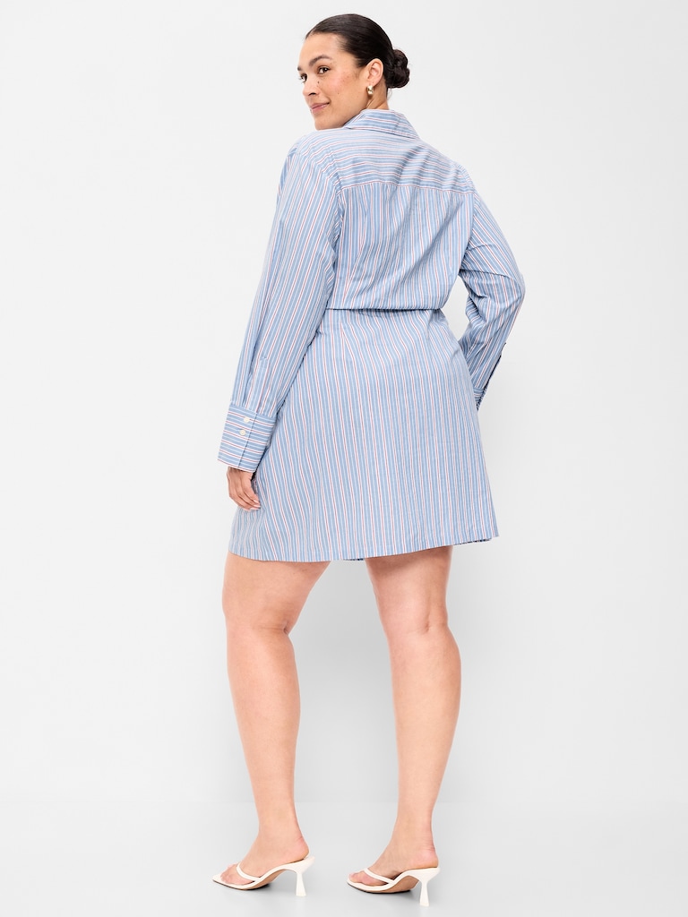 Wrap Mini Shirt Dress