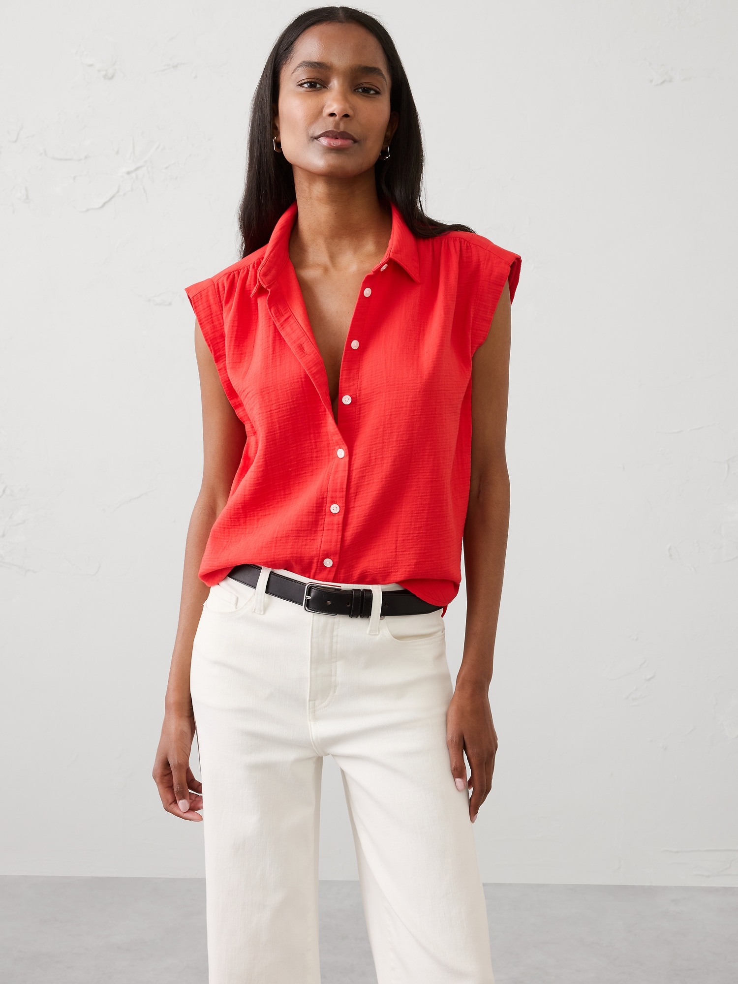 Women's Red Tops & Blouses | Banana Republic Factory