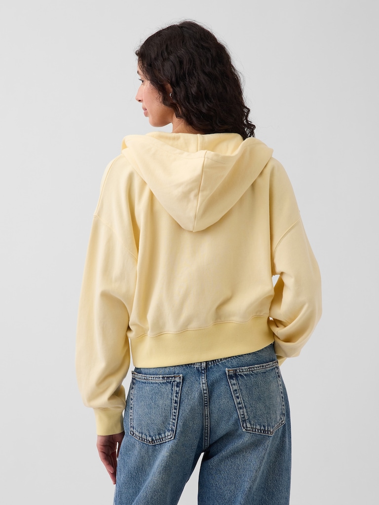 VintageSoft Terry Oversized Wedge Zip Hoodie