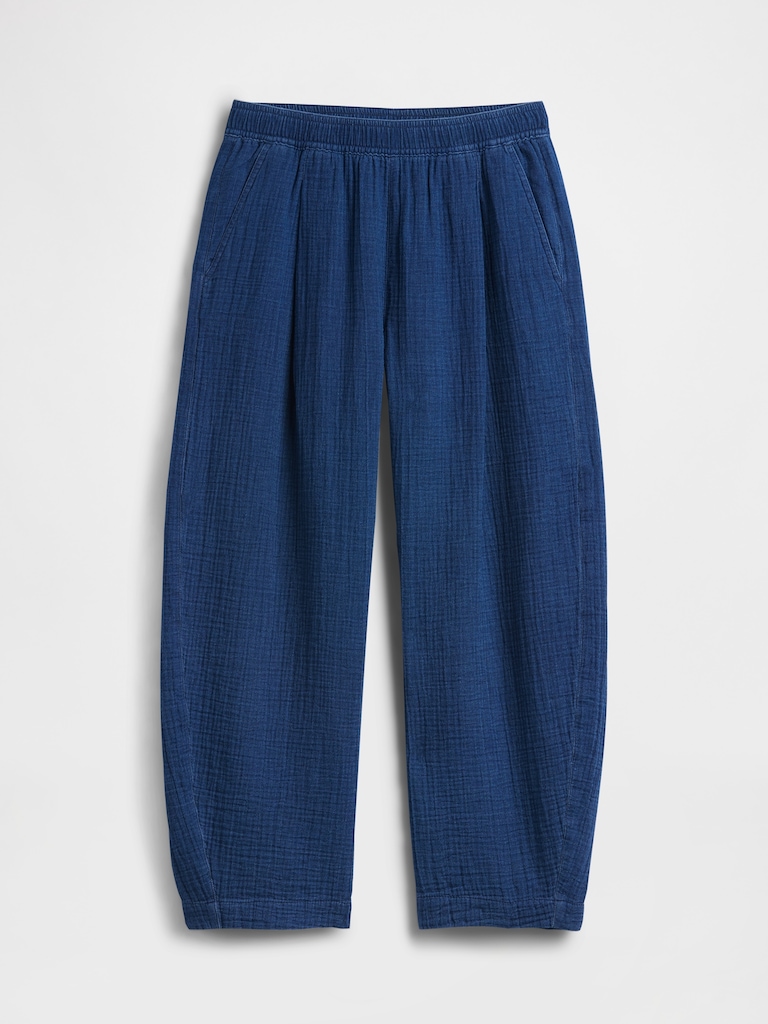 Cotton Gauze Denim Easy Pants