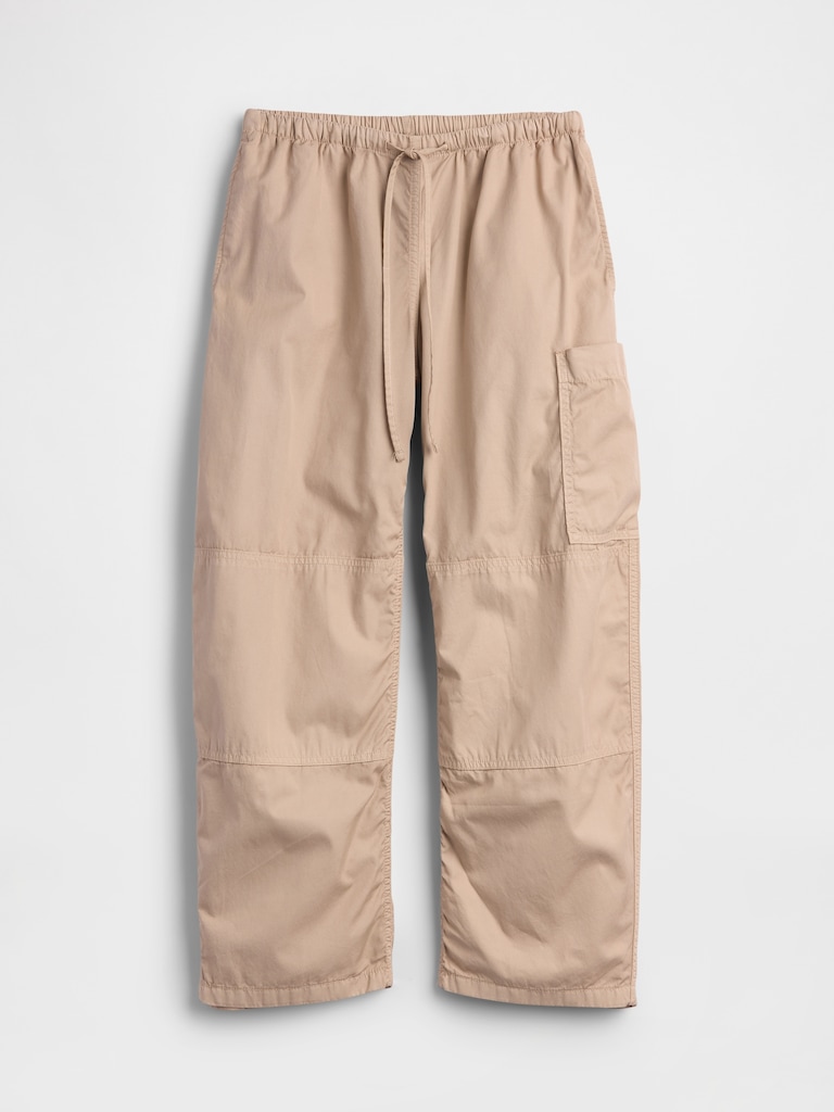 Mid Rise Twill Easy Barrel Utility Pants