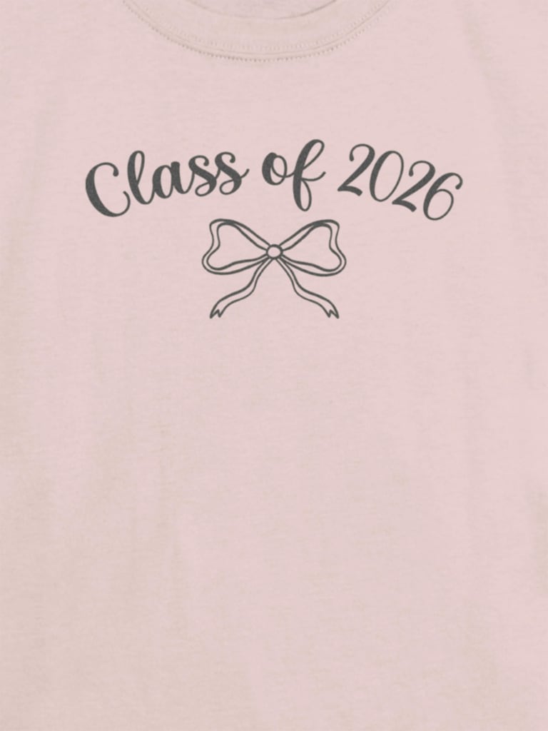 Kids Class of 2026 Bow Graphic T-Shirt