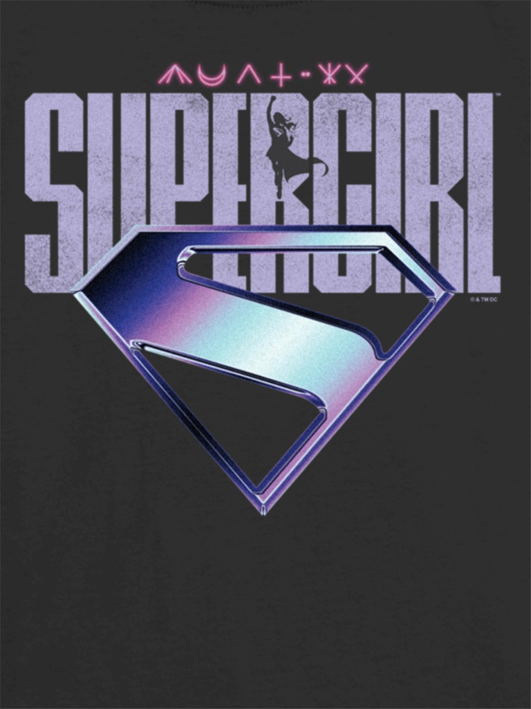 Kids Supergirl Purple Logo Graphic T-Shirt