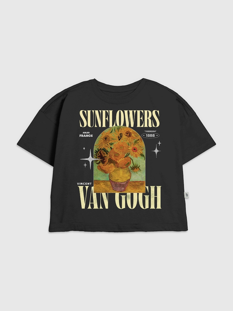 Kids Van Gogh Sunflowers Graphic T-Shirt