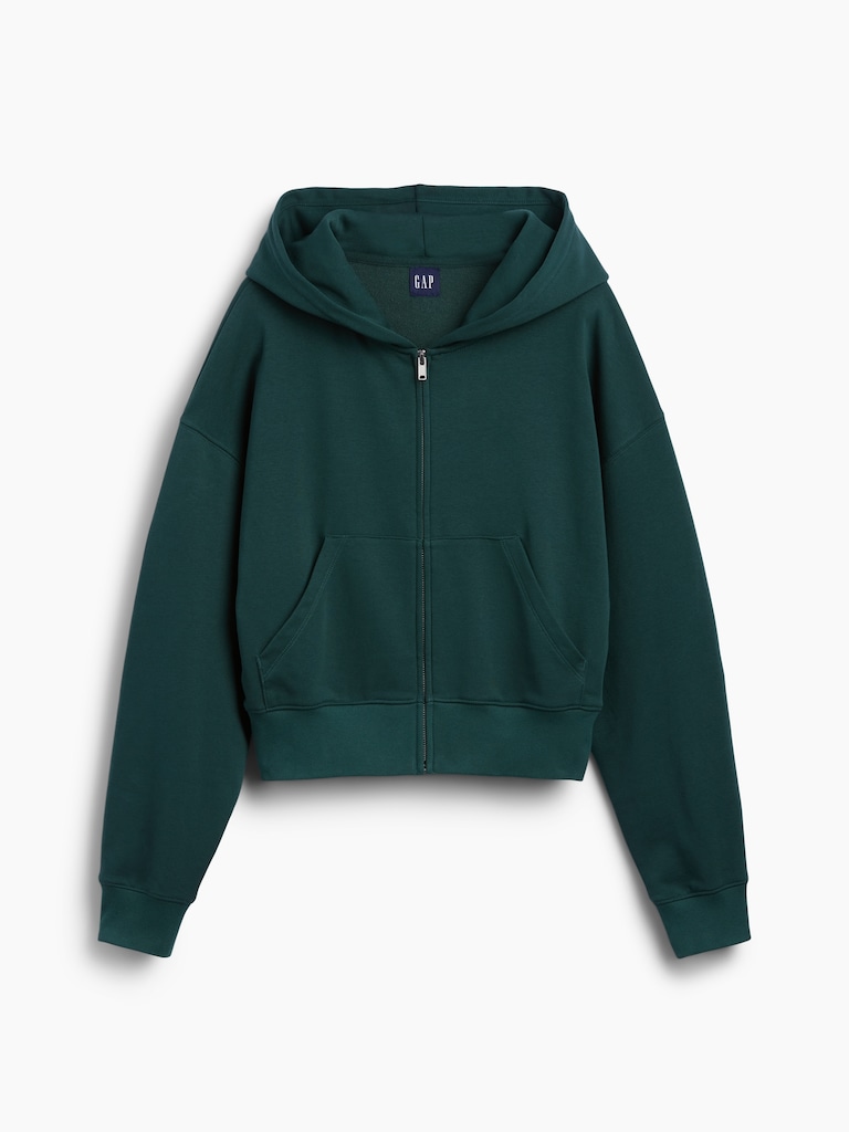 VintageSoft Terry Oversized Wedge Zip Hoodie