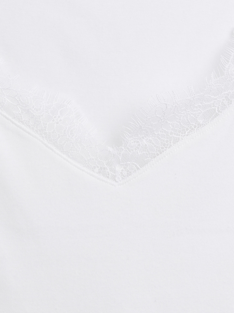 Modern Lace-Trim Crop Top
