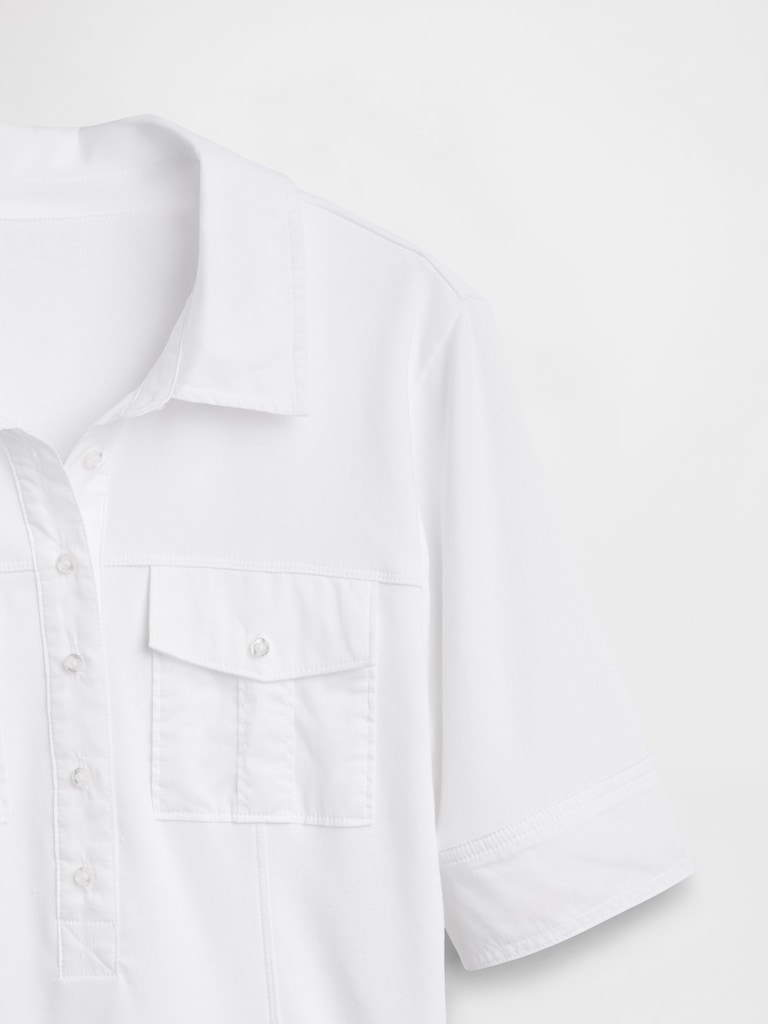Modern Elbow-Sleeve Utility T-Shirt