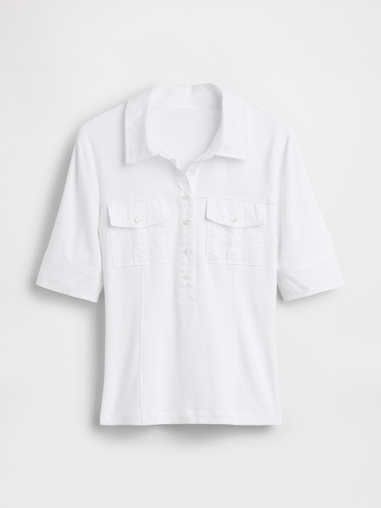 Modern Elbow-Sleeve Utility T-Shirt