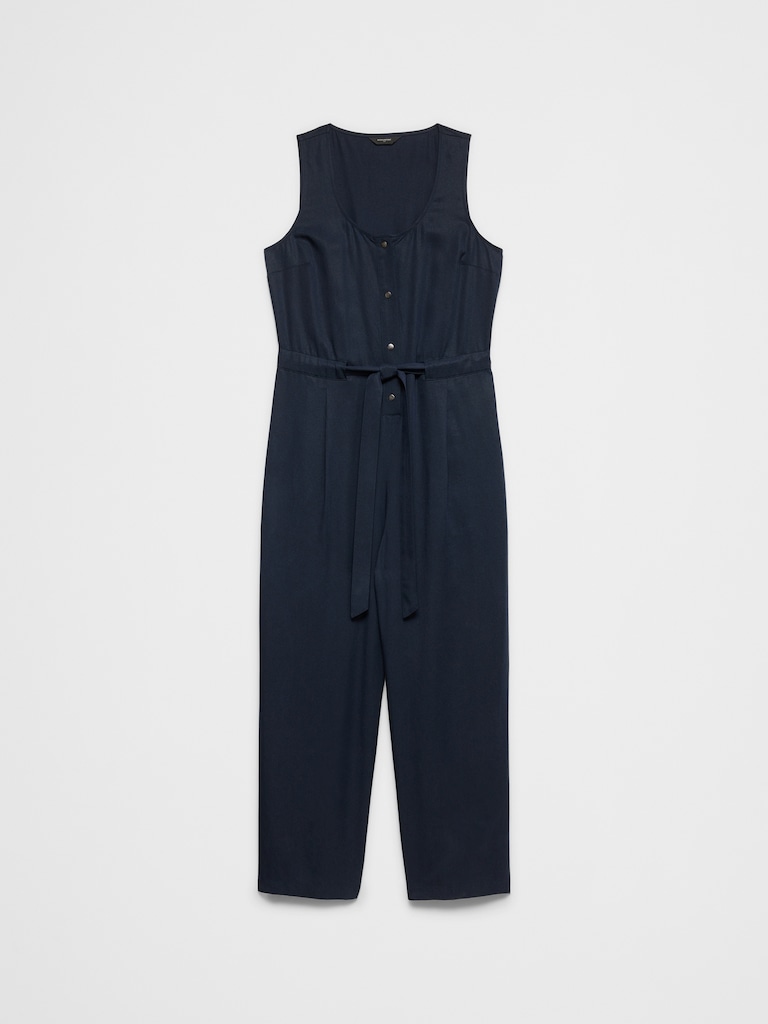 Tencel Cinch-Waist Jumpsuit