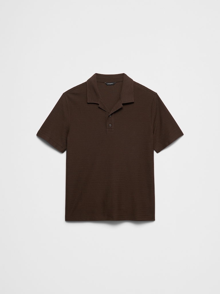 Standard-Fit Textured Polo
