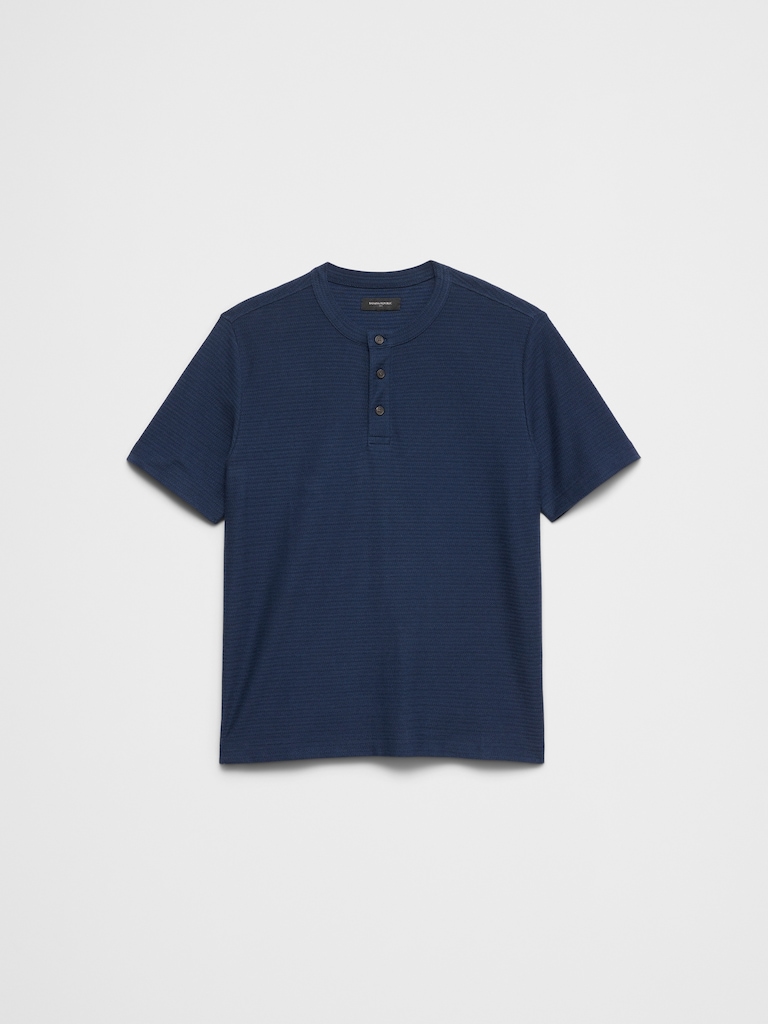 Standard-Fit Textured Henley