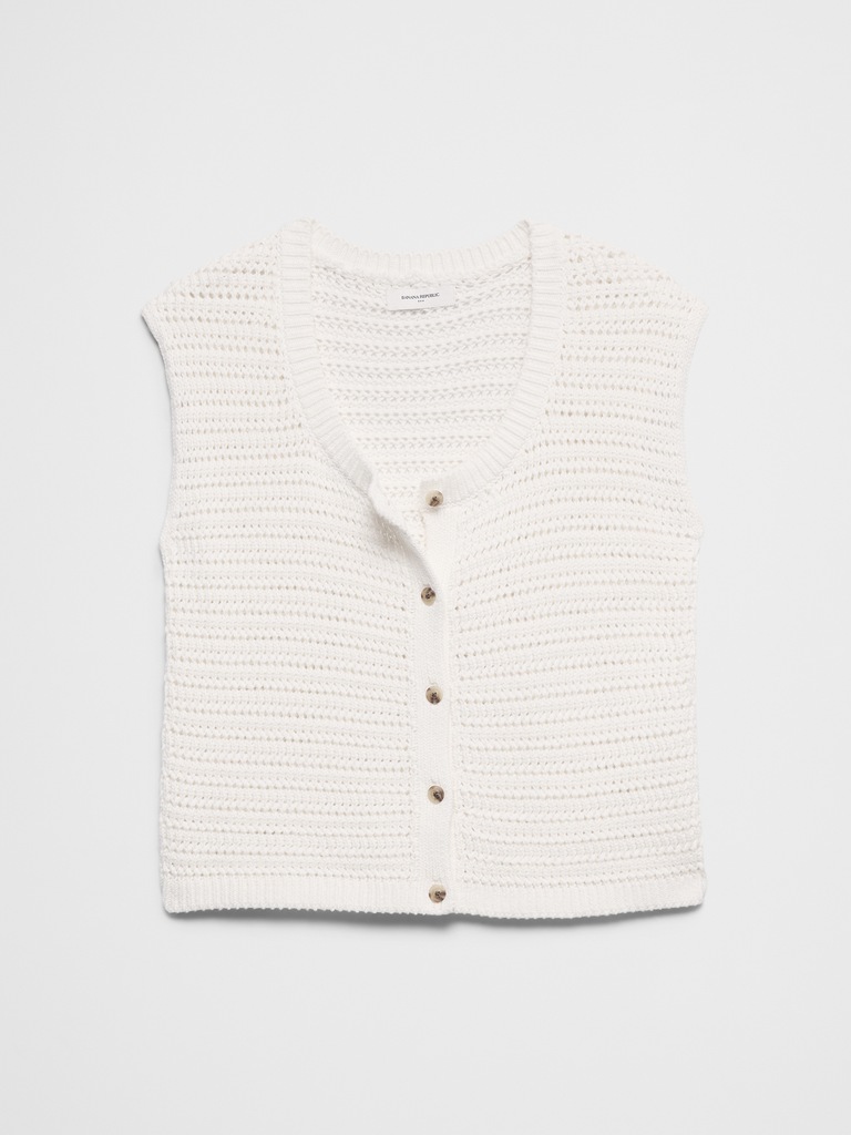 Relaxed Textured Sweater Vest