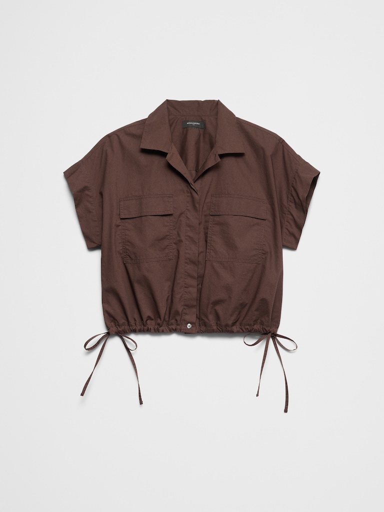 Drawstring-Hem Shirt