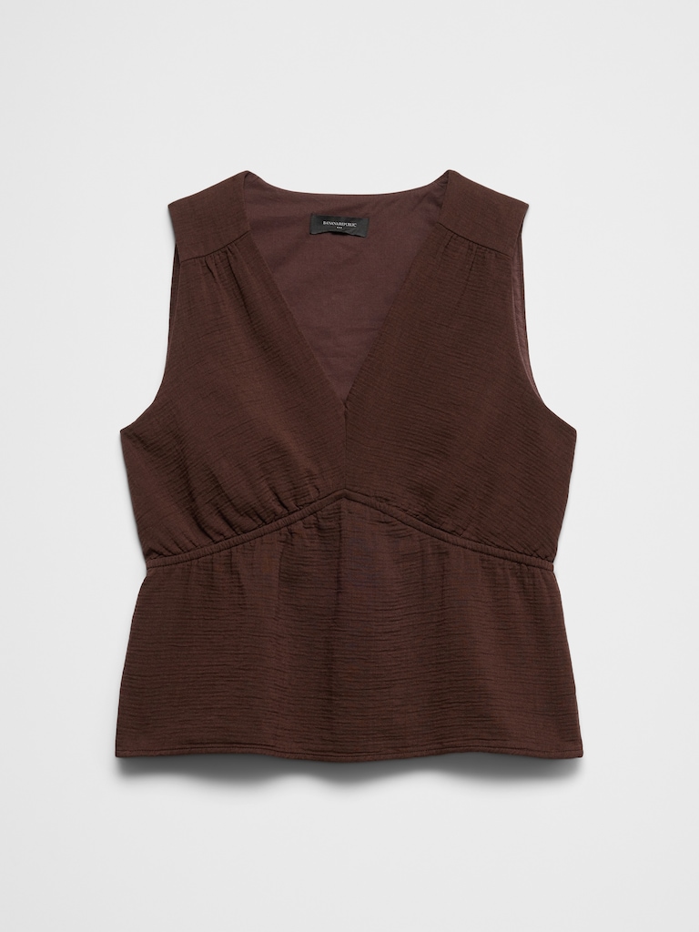 Gauze V-Neck Top