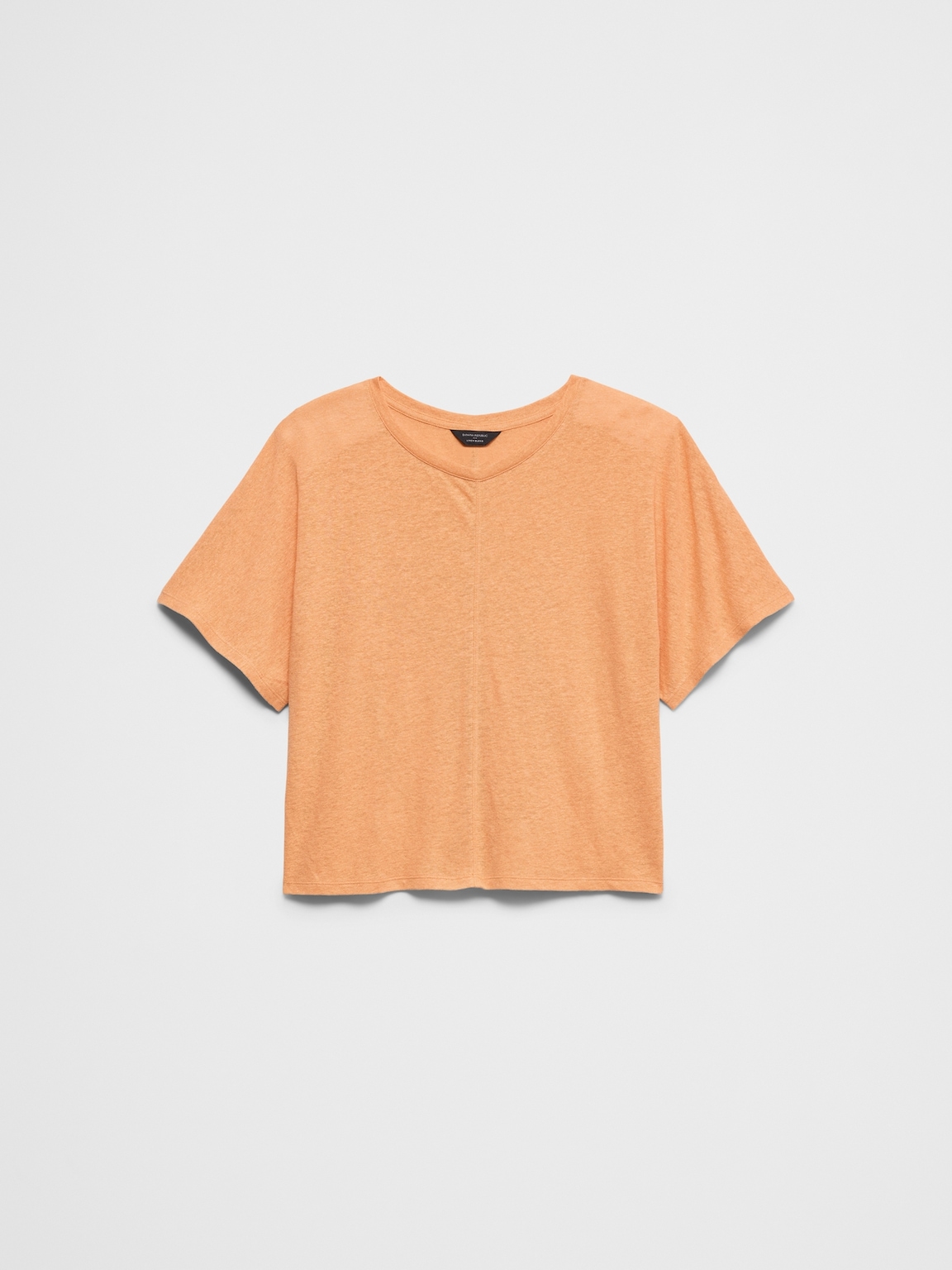 Linen-Blend Dolman-Sleeve T-Shirt