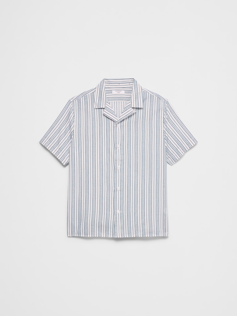 Standard-Fit Textured Resort Shirt