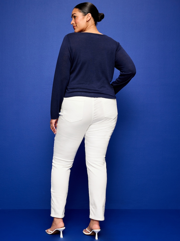 High-Waisted Wow Straight Ankle Jeans