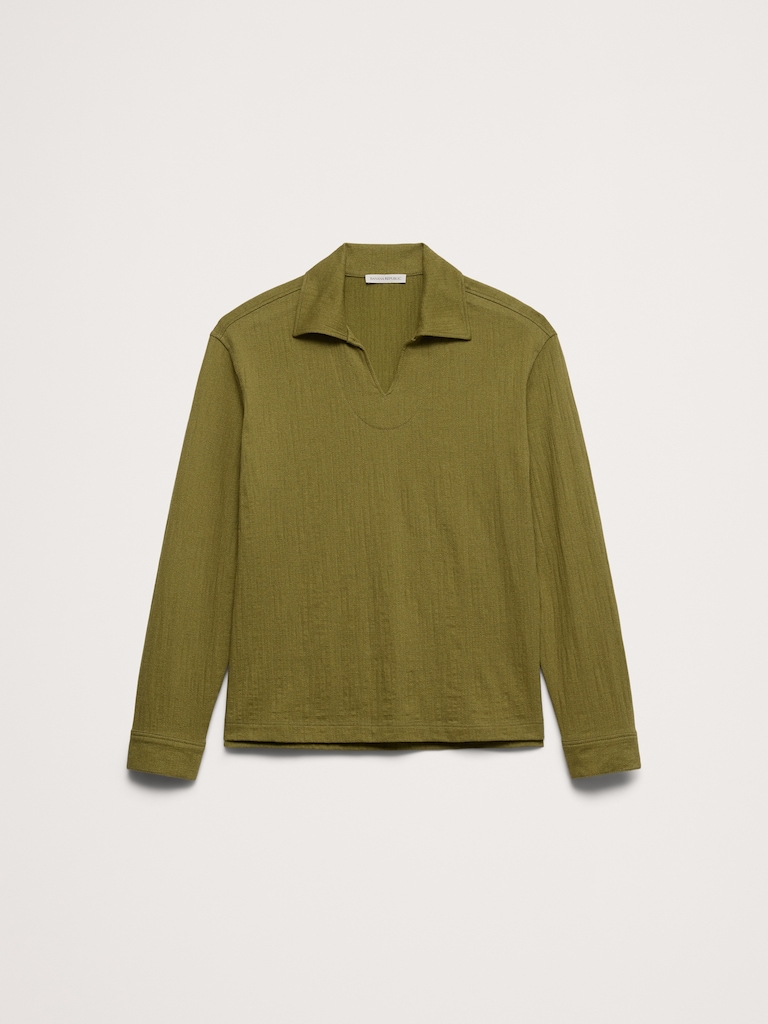 Jacquard Popover Polo