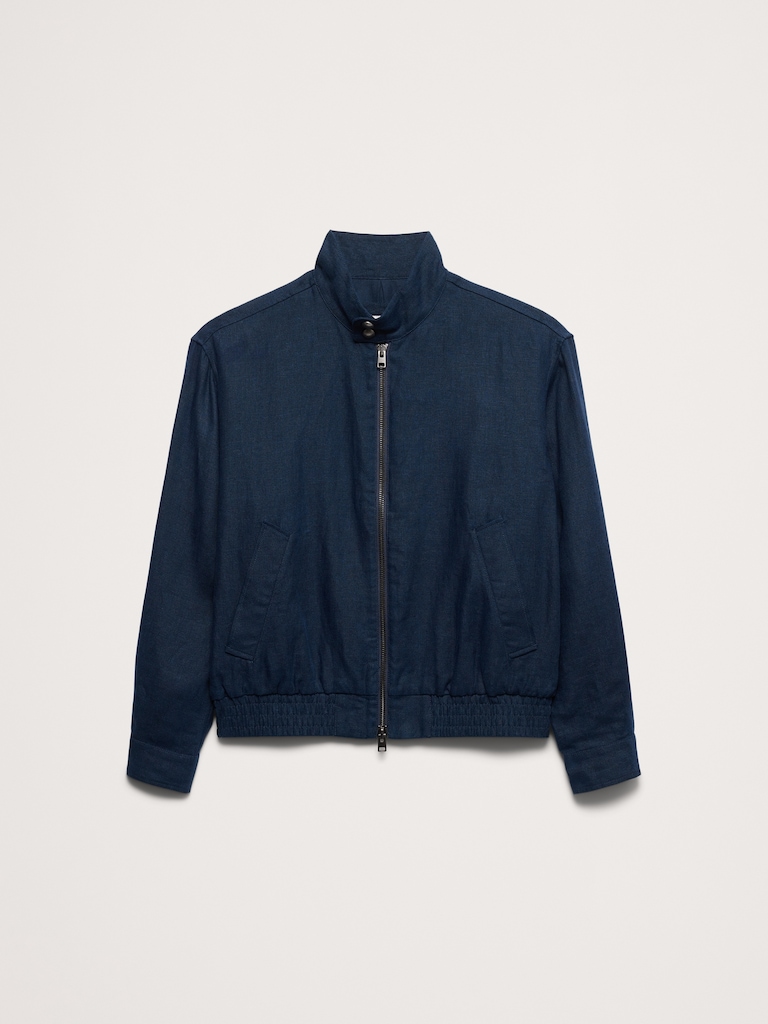 Linen Harrington Jacket