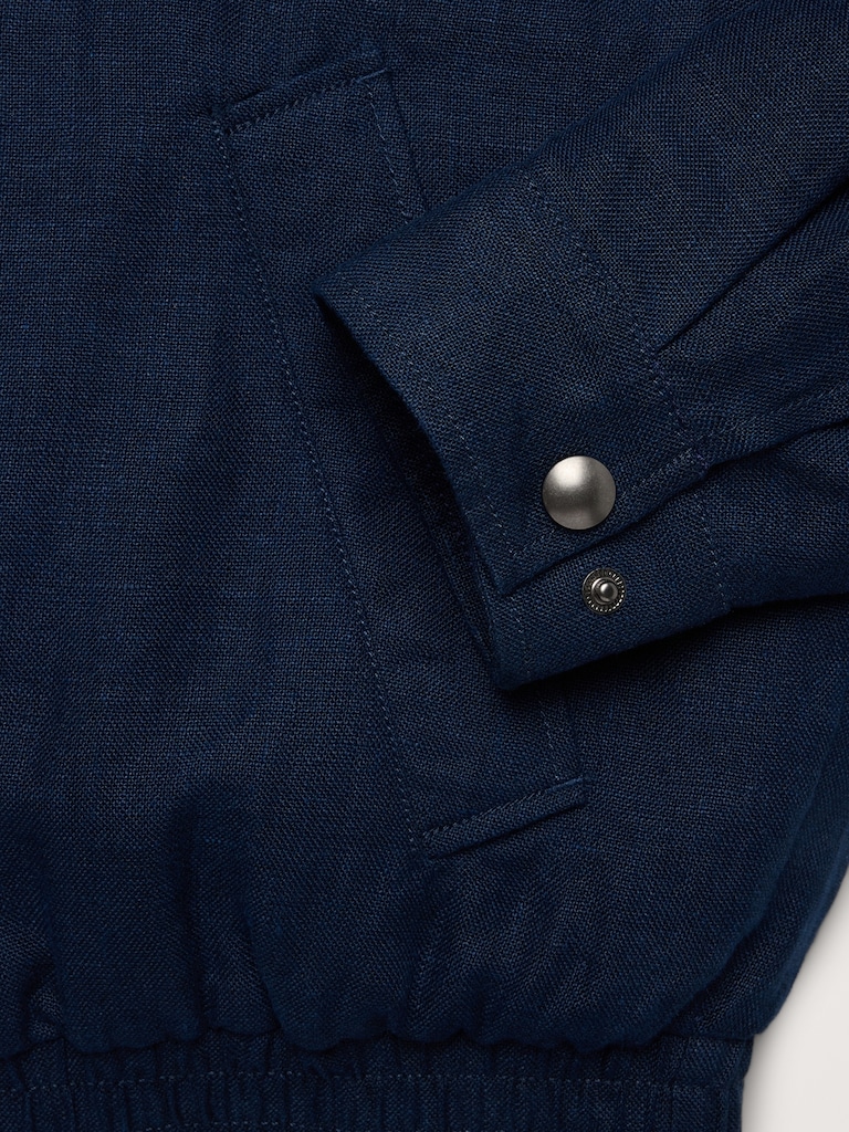 Linen Harrington Jacket
