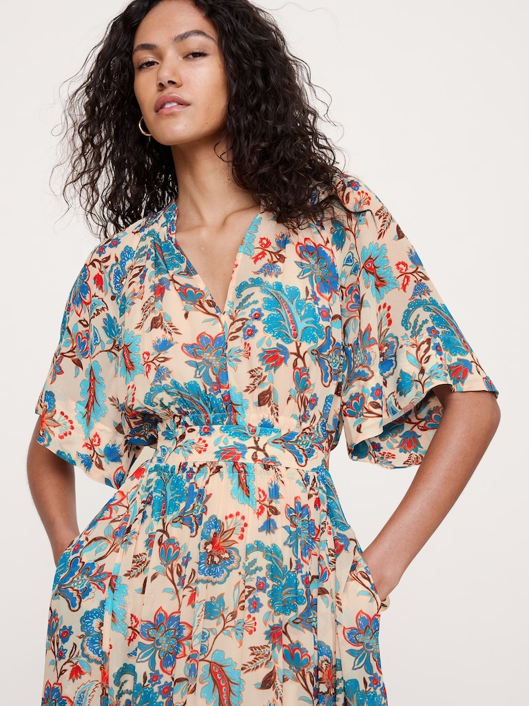 Tie-Back Maxi Dress