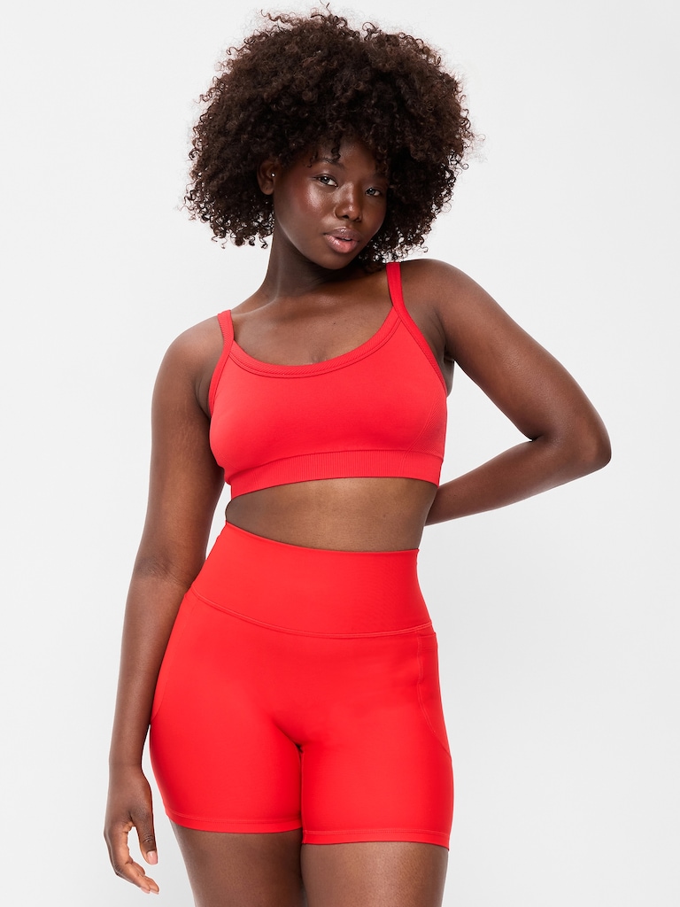 Light Support Fluid Seamless Ribbed Sports Bra