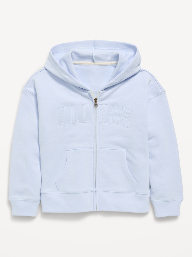 Logo-Graphic Zip Hoodie for Girls